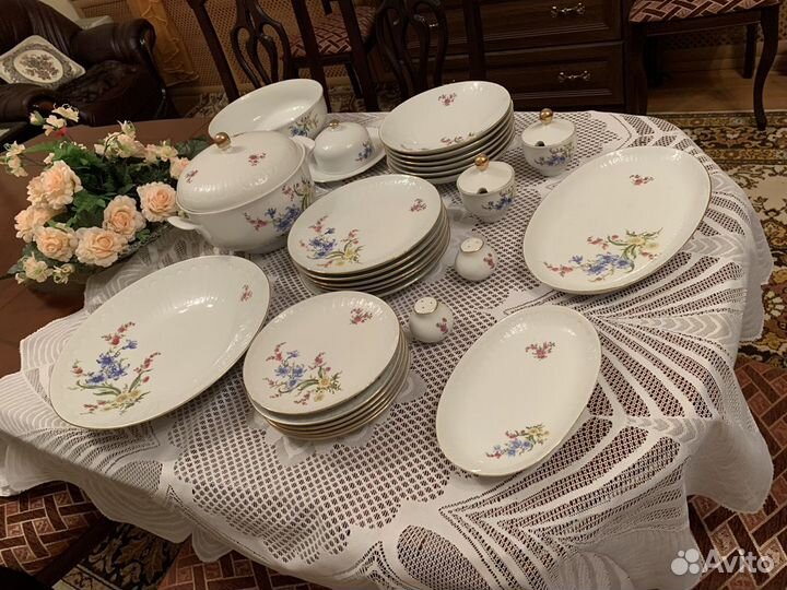 Сервиз столовый СССР гдр jlmenau 28 приборов