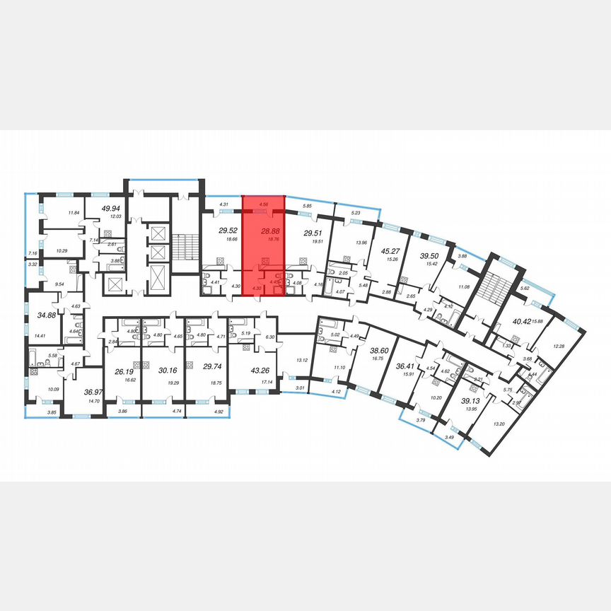 Квартира-студия, 32,1 м², 14/22 эт.
