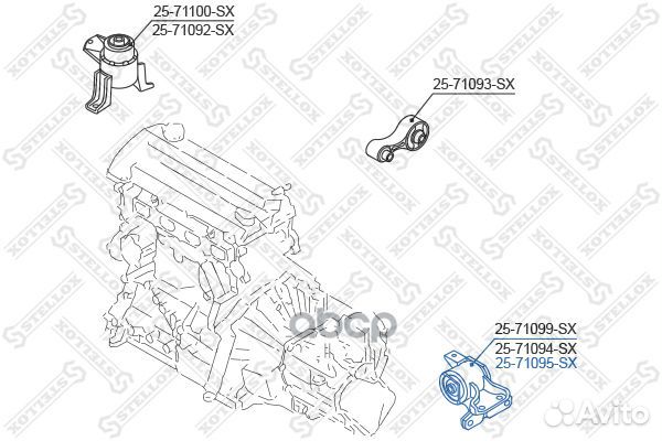 Подушка двс левая МКПП Mazda 6 GG/GY 1.8i/2.0i