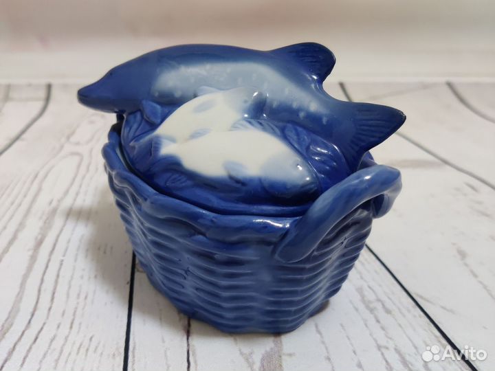 Винтажная икорница щука Пролетарий СССР