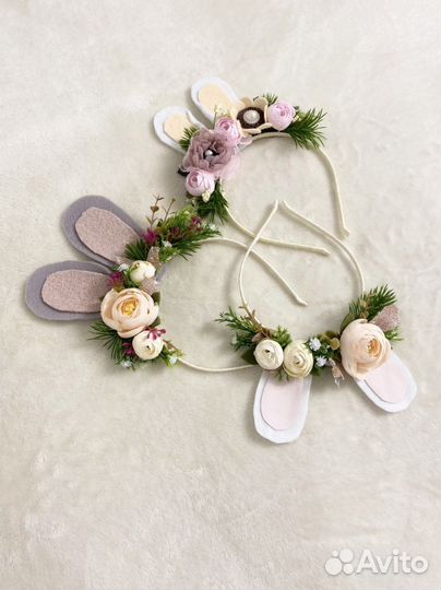 Ободок с ушками зайца