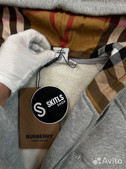 Зип худи burberry серая и черная