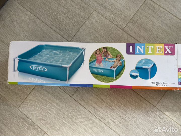 Бассейн Intex каркасный голубой