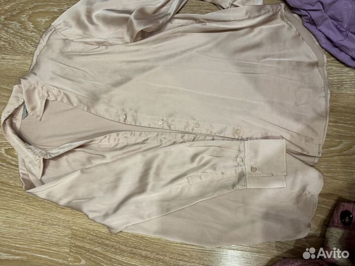 Атласная рубашка hm