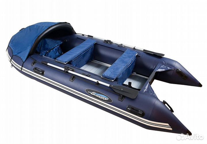 Надувная лодка gladiator C370AL синяя