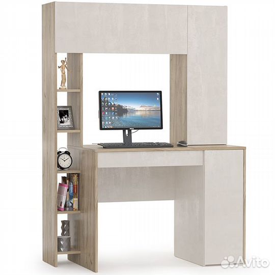 Стол компьютерный Комфорт 12.71 цвет дуб крафт сер