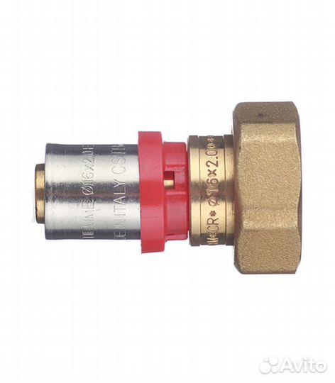 Соединитель прямой с накидной гайкой и плоской про