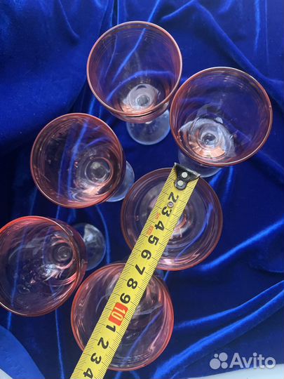 Рюмка бокалы розовое стекло СССР