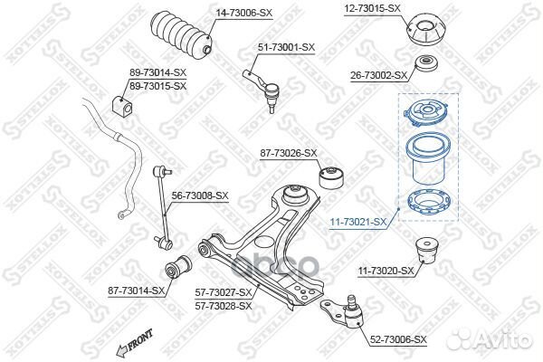 Пыльник амортизатора переднего Daewoo Lacetti 04