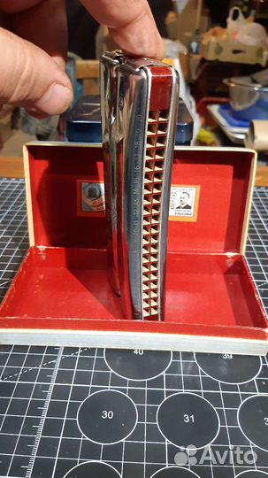 Антикварная двухсторонняя Немецкая губная гармошка