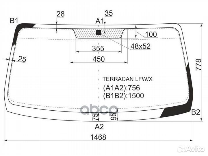 Стекло Лобовое Hyundai Terracan 01-07 terracanlfwx