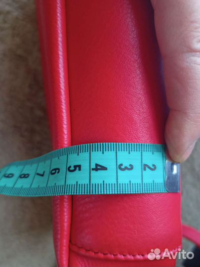Сумка натуральная кожа красная