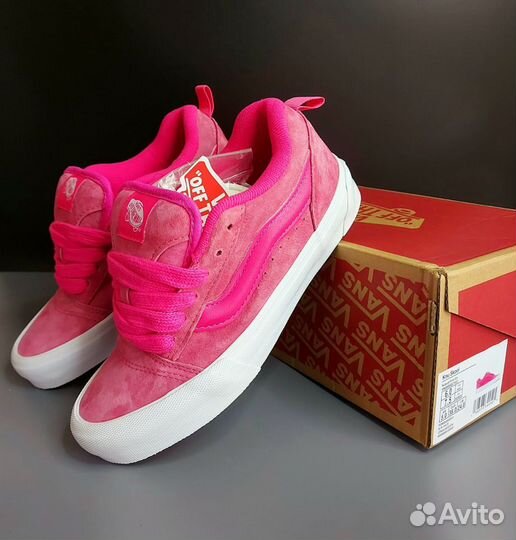 Vans knu skool дутыши розовые