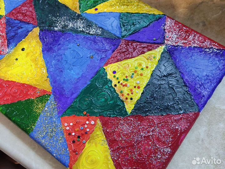 Медитативная картина маслом 20х30 см