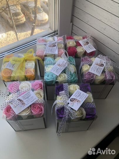 Цветы из мыльных роз