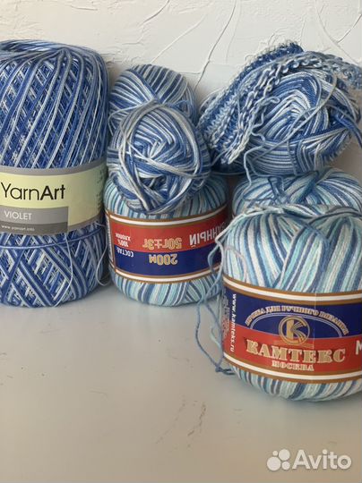 Пряжа нитки хлопок для вязания активно обьявление