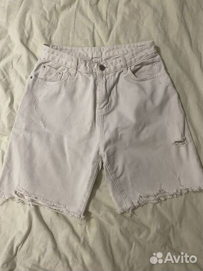 Джинсовые шорты белые