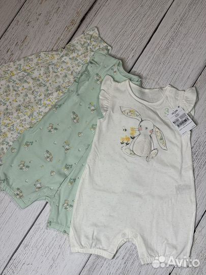 Ромперы и платья next 9-12 месяцев 80 86