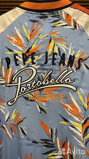 Ветровка pepe jeans комбинированная на атласной по