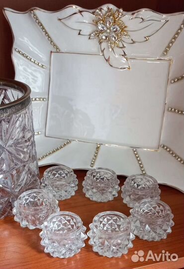 Солонка, хрусталь, винтаж