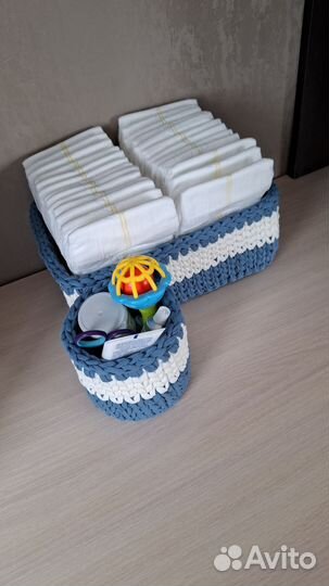 Вязаные корзинки набор