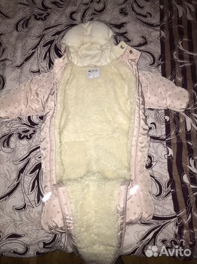 Зимний комбинезон для девочки 74 80