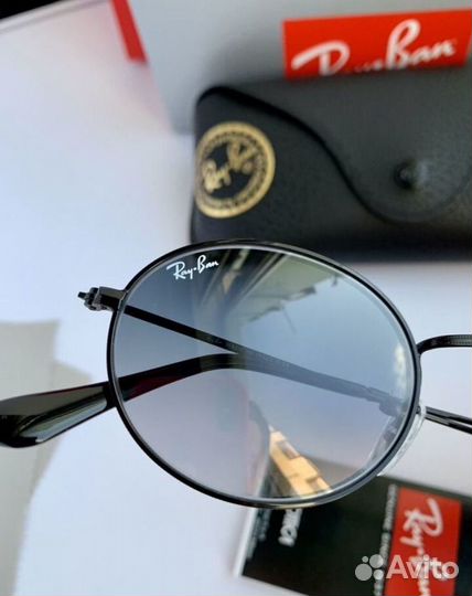 Очки ray ban oval пепельные