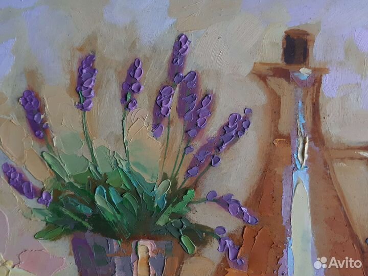 Бронь Картина Прованс лаванда пионы маслом