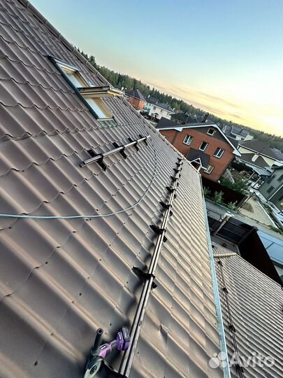 Установка снегозадержателей