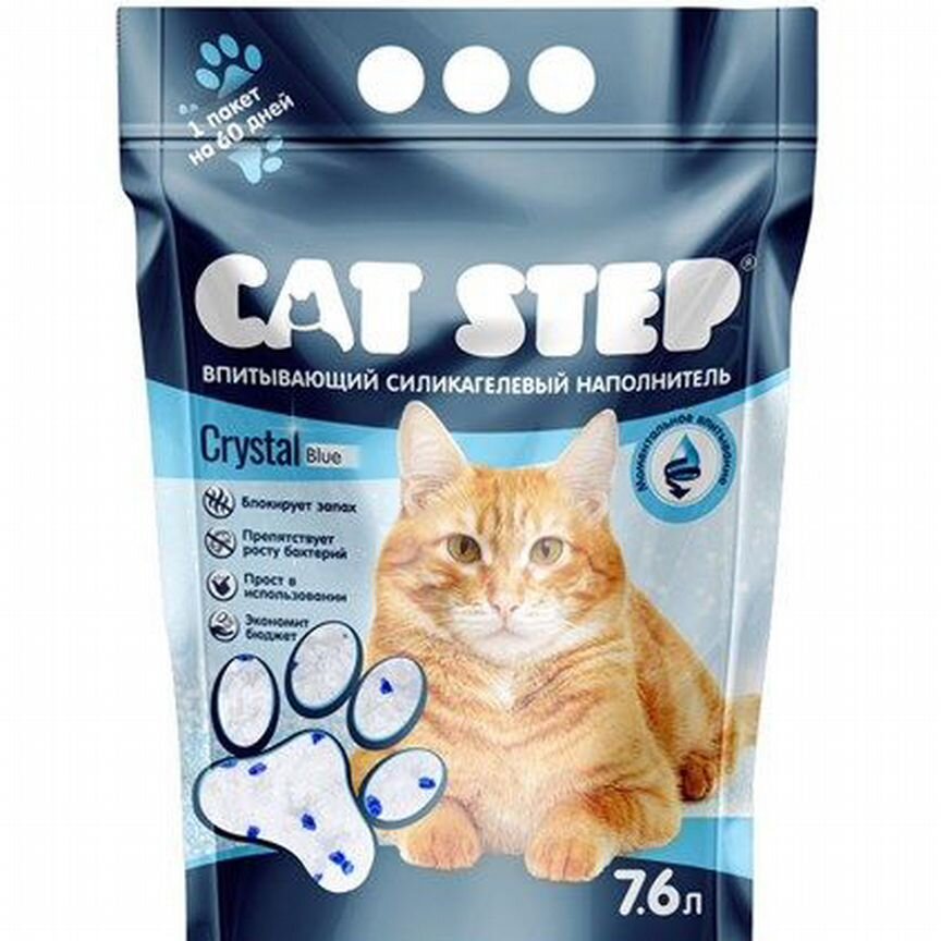 Наполнитель Cat Step силикагелевый, 7.6л