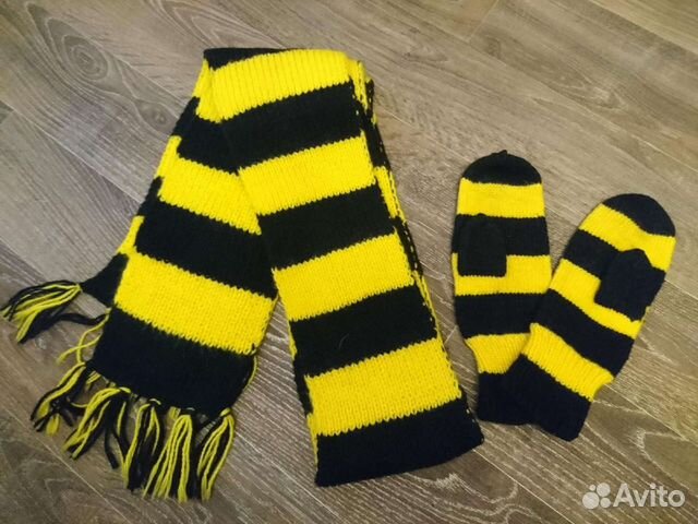 Комплект шарф и варежки