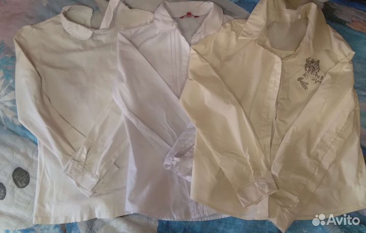 Школьная форма чёрная,блузки, брюки, пиджак128-134