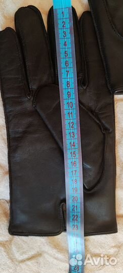 Мужские кожаные перчатки зимние новые