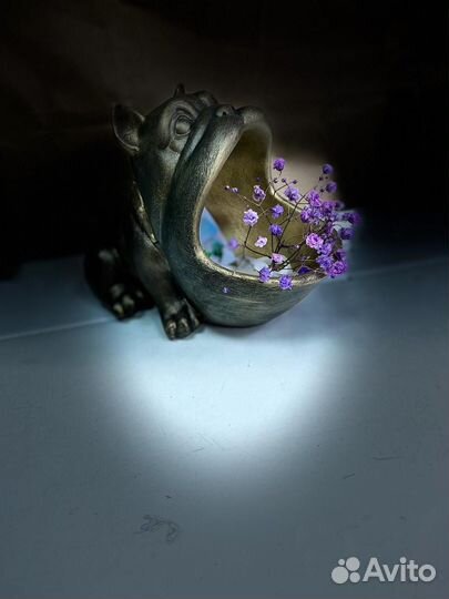 Конфетница-ключница, бульдог. Губы 