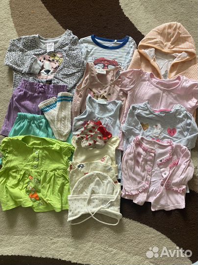 Детские вещи пакетом от 0 до года для девочки