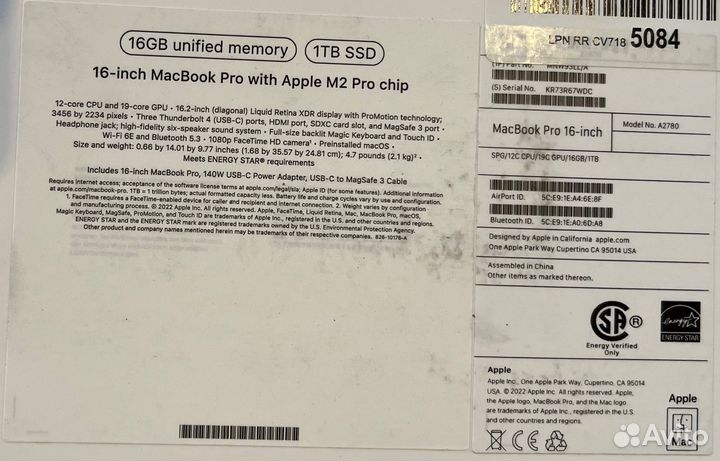 MacBook Pro 16 M2 Space Grey
