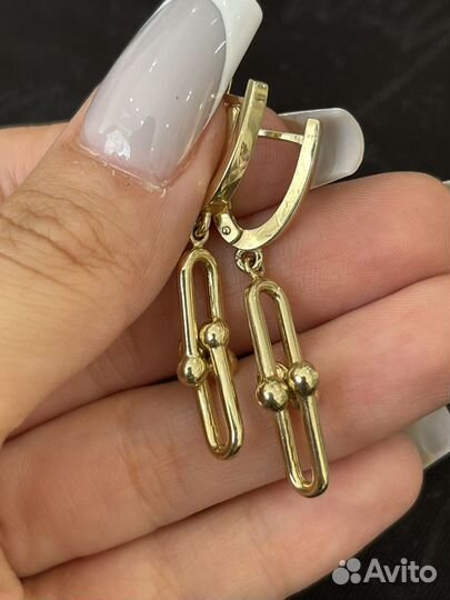 Золотые серьги Tiffany&Co