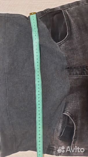Джинсы для беременных мом L серый графит