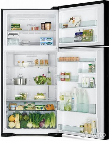 Холодильник hitachi R-VG 662 PU7 GPW белое стекло