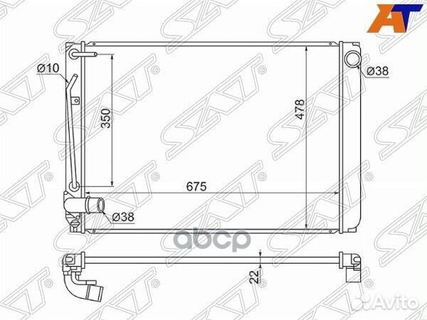 Радиатор Toyota Sienna 03-09 TY0015 Sat