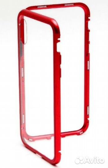 Чехол на iPhone xr двусторонний магнитный красный