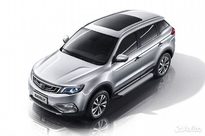 Пороги алюминиевые Geely Atlas