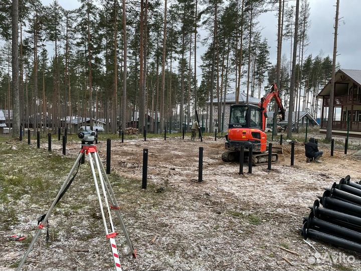 Винтовая свая 108 установка под ключ