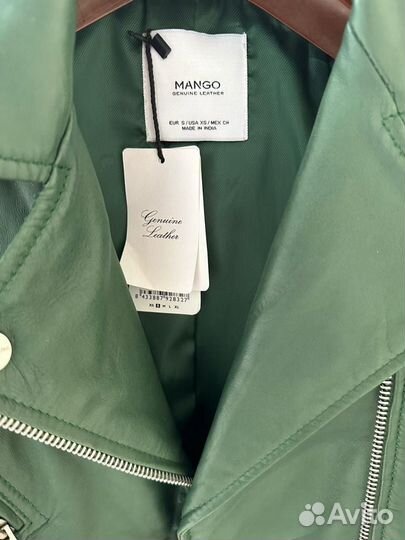Натуральная кожаная куртка косуха mango