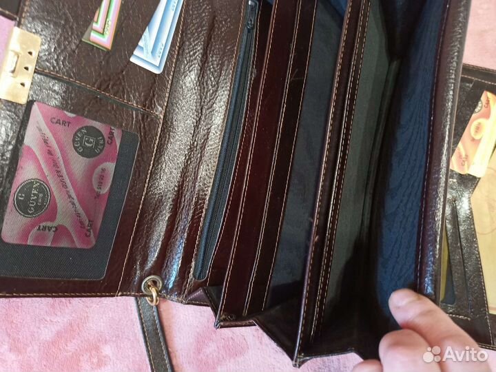 Барсетка кожаная мужская новая