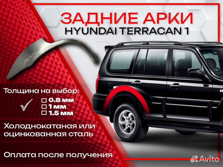 Ремонтные арки на Hyundai Terracan 1 задние