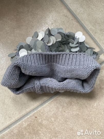 Берет шапочка с пайетками