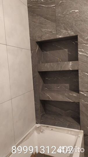 Ремонт санузла, кафель, керамогранит