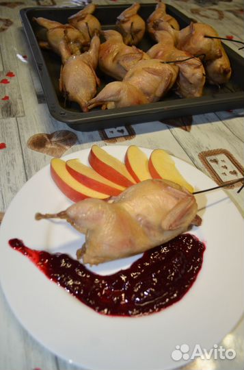 Копчёное мясо перепелов, перепелиные яйца