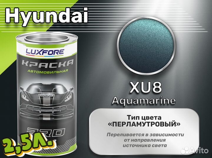 Краска Luxfore 2,5л. (Hyundai XU8 Aquamarine)